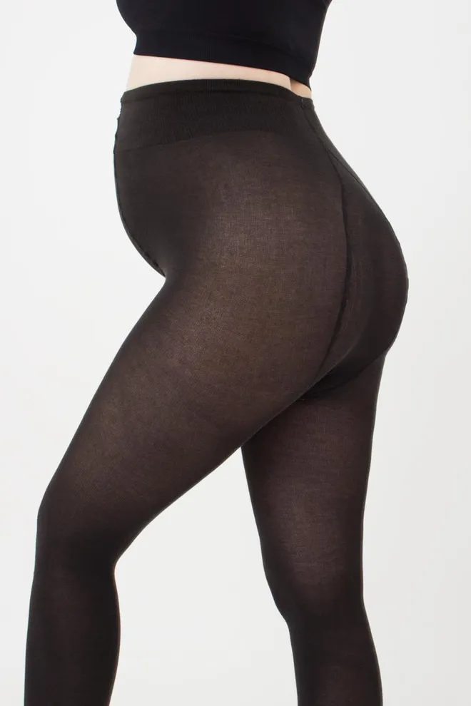 Теплые колготки для беременных Mama cotton 200 den Giulia (nero)