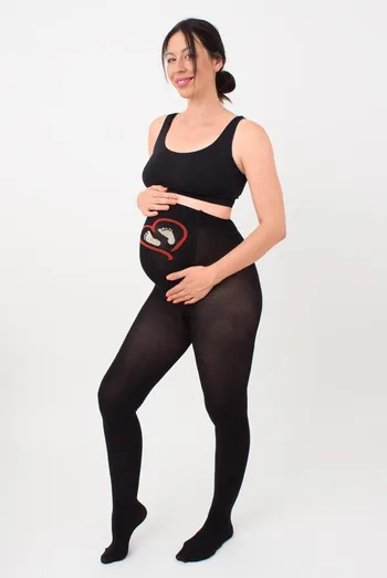 Теплые фантазийные колготки для беременных Mama cotton fashion 001 Giulia (nero) Теплые фантазийные колготки для беременных Mama cotton fashion 001 Giulia (nero)