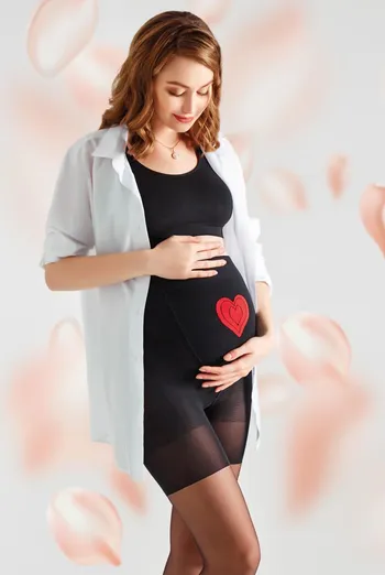 Фантазийные колготки для беременных Mama love 40 model 2 Giulia (nero)