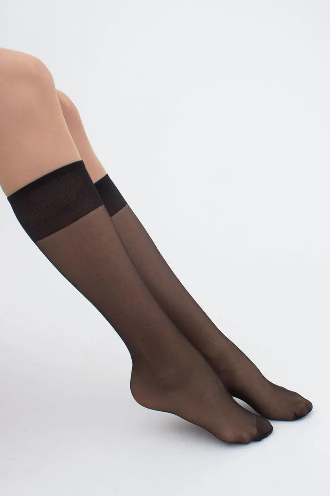 Классические гольфы Marea 20 den Giulia 2 пары (nero), черный