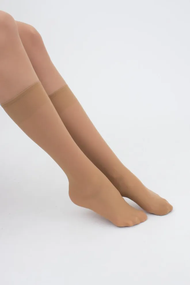 Классические гольфы Marea 20 den Giulia 2 пары (daino), бежевый