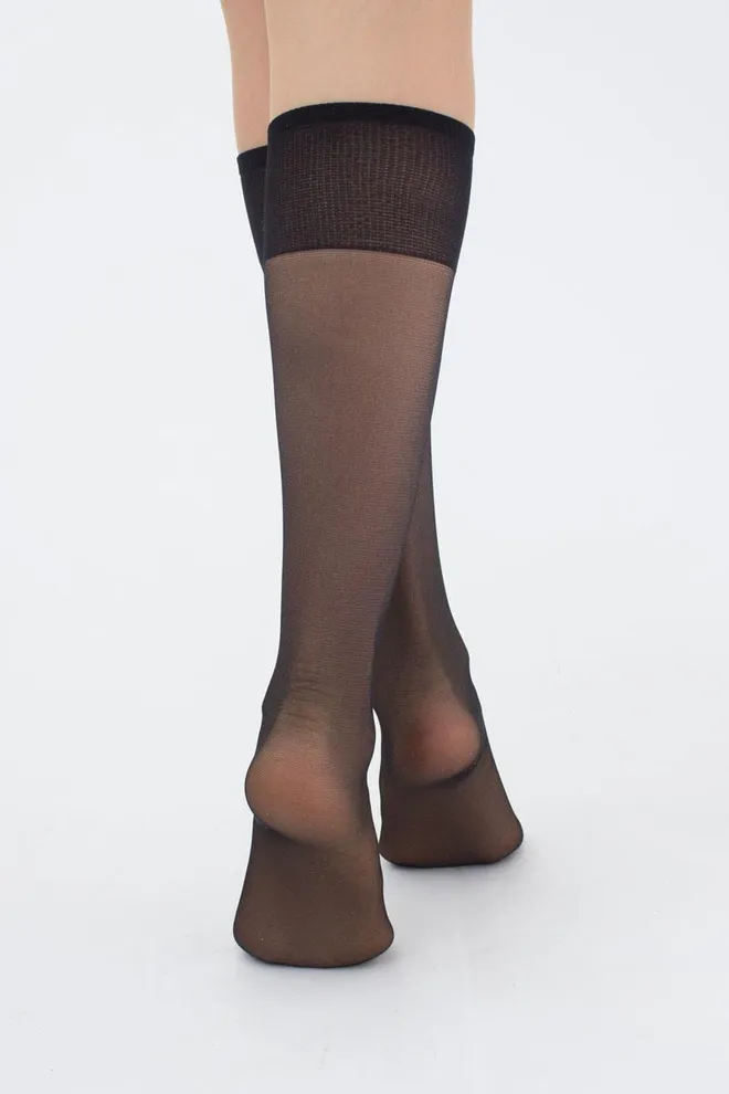 Классические гольфы Marea 20 den Giulia 2 пары (nero), черный