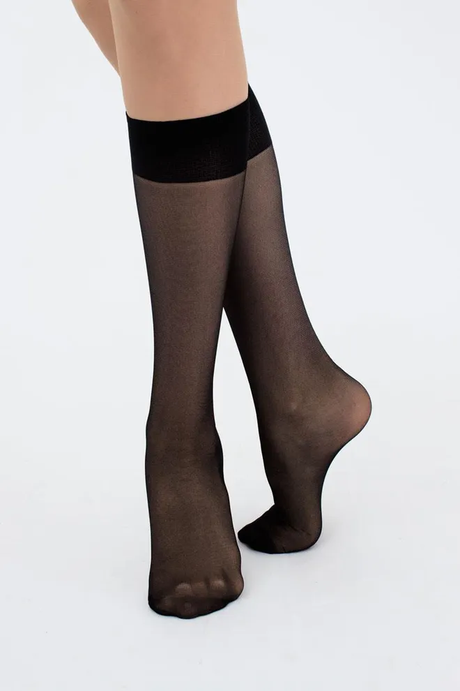 Классические гольфы Marea 40 den Giulia 2 пары (nero), черный