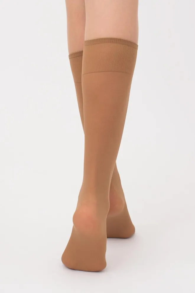 Классические гольфы Marea 40 den Giulia 2 пары (caramel), бежевый