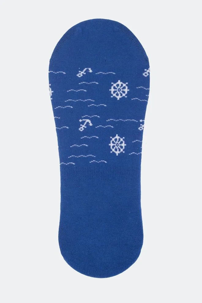 Носки следки мужские с якорями Mf1 marine 012 Giulia (bright blue)