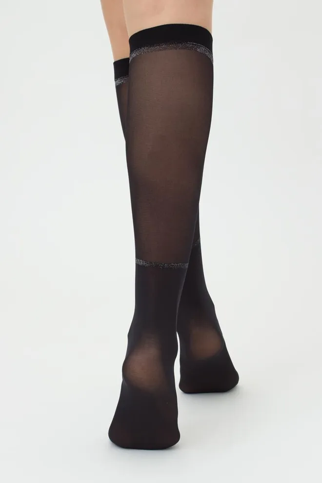 Женские блестящие гольфы Mg1 Giulia (nero)