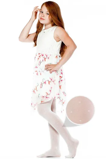 Детские колготки в горох Milana 40 den model 1 Giulia (bianco) Детские колготки в горох Milana 40 den model 1 Giulia (bianco)