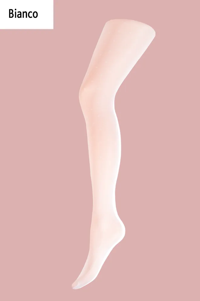 Детские колготки в горох Milana 40 den model 1 Giulia (bianco)