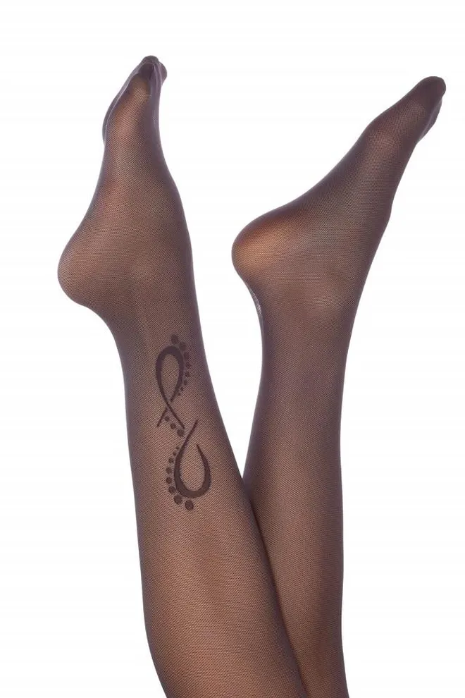 Колготки с имитацией тату Monica 40 den model 12 Giulia (nero)