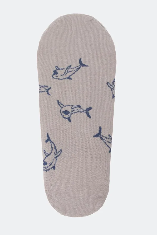 Носки следки мужские с акулами Ms0 marine 010 Giulia (moonlight)