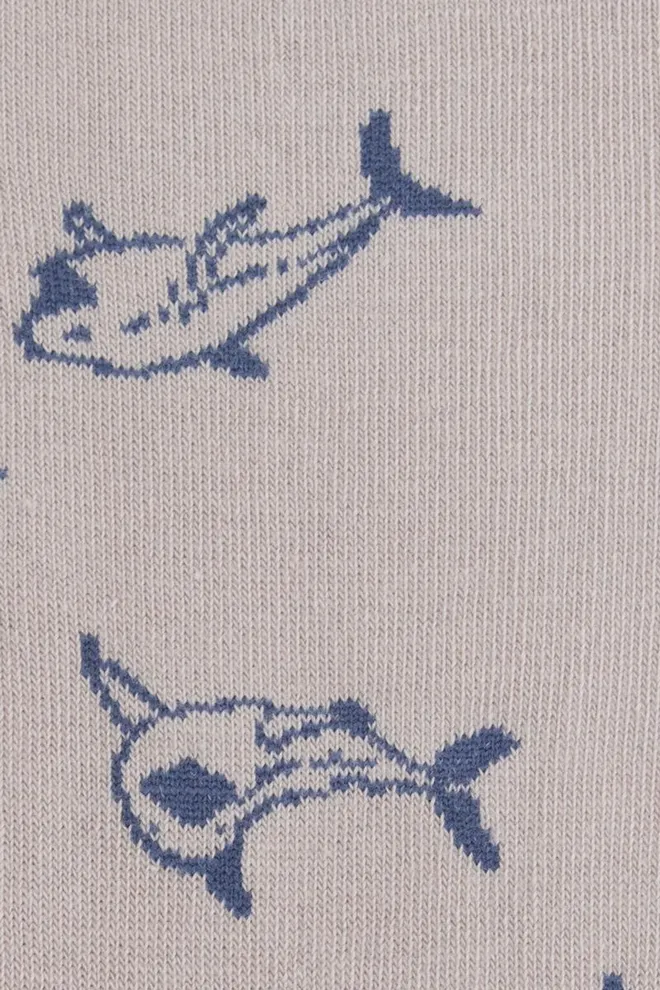 Носки следки мужские с акулами Ms0 marine 010 Giulia (moonlight)