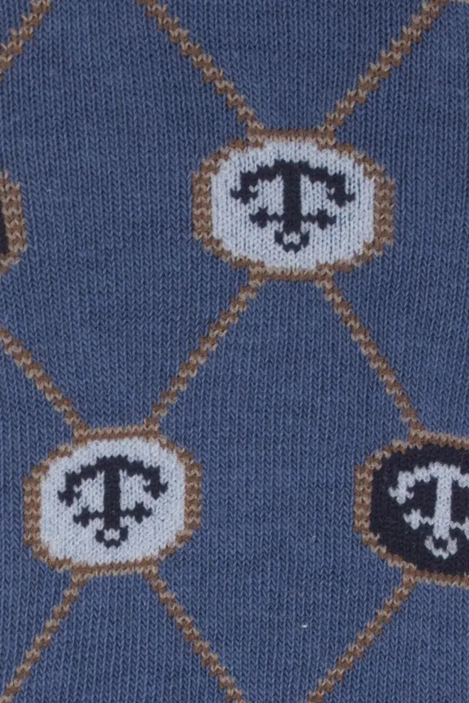 Носки мужские невидимые с якорями Ms0 marine 011 Giulia (jeans)