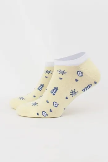 Носки мужские невидимые Ms1 marine 008 Giulia (light yellow)