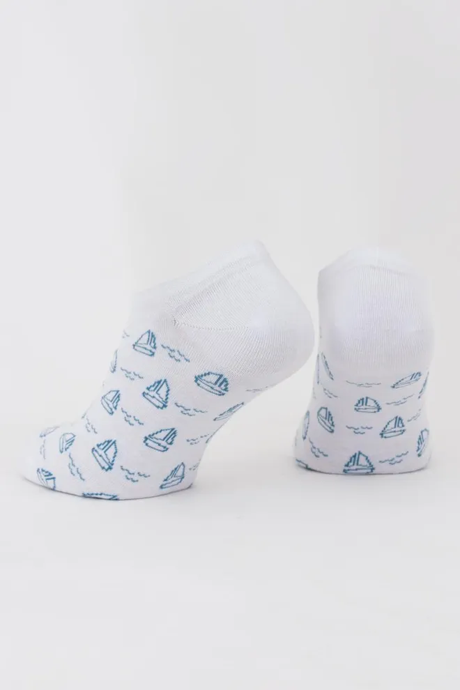 Носки мужские невидимые Ms1 marine 009 Giulia (bianco)