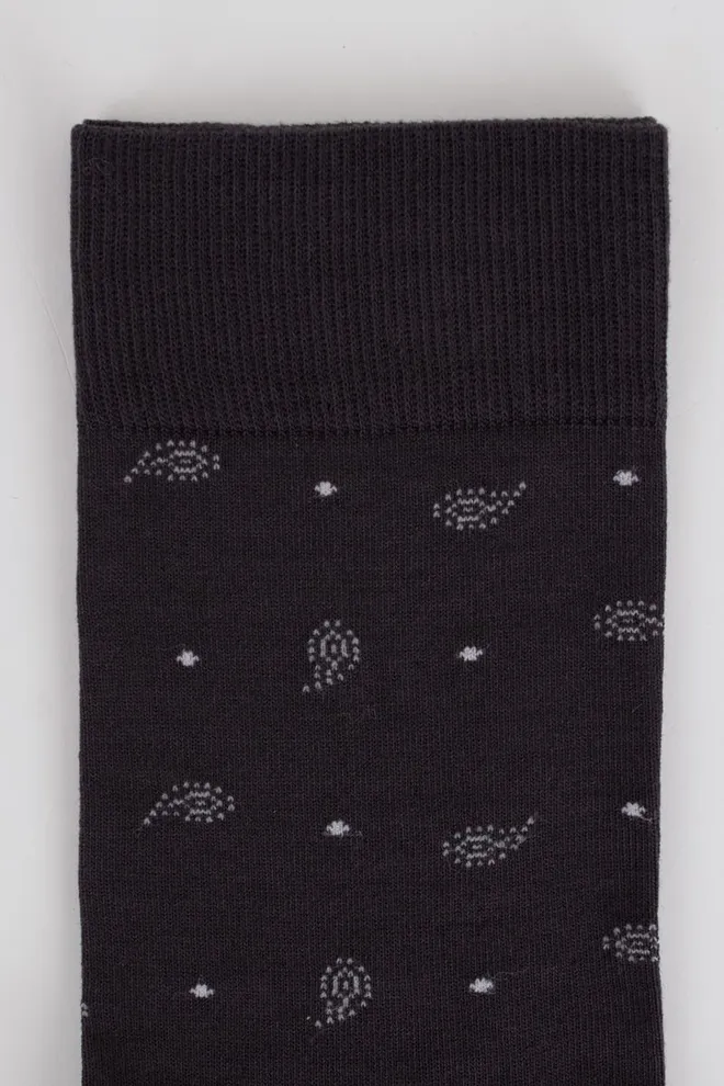 Шкарпетки чоловічі високі з малюнком MS3C/SL-305 ELEGANT Giulia (dark grey), сірий