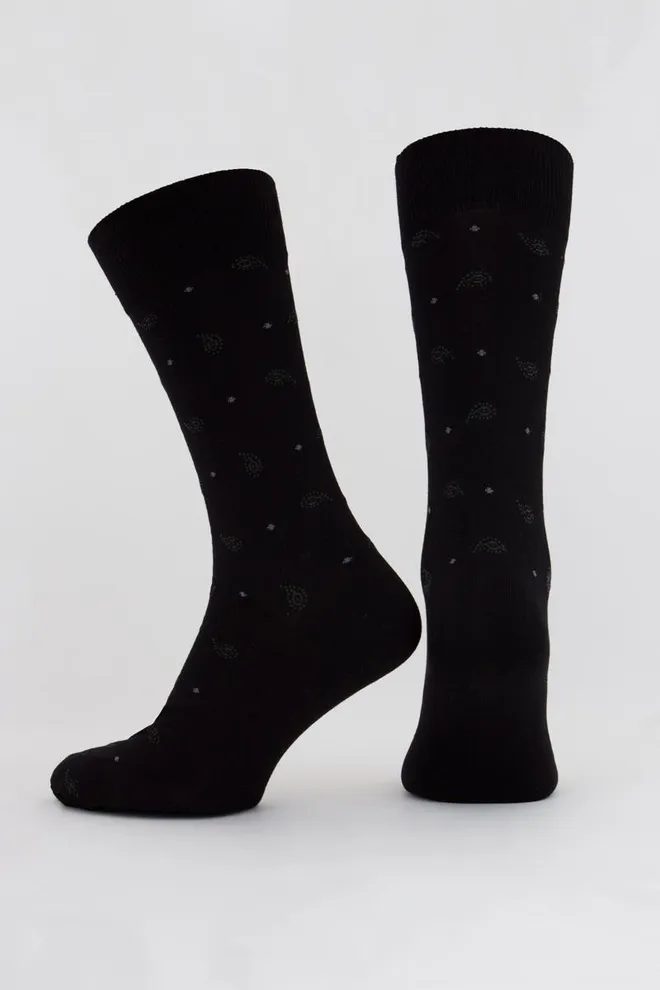 Шкарпетки чоловічі високі з малюнком Ms3c/sl-305 Elegant Giulia (nero)