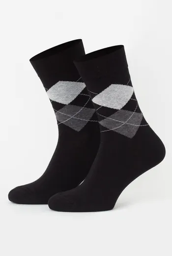 Носки мужские классические с рисунком MS3 Basic 002 Giulia (black)