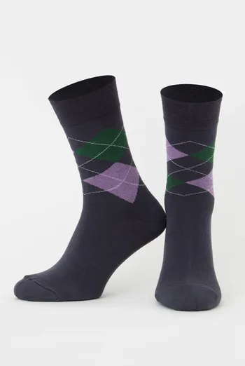 Носки мужские классические с рисунком MS3 Basic 002 Giulia (iron)