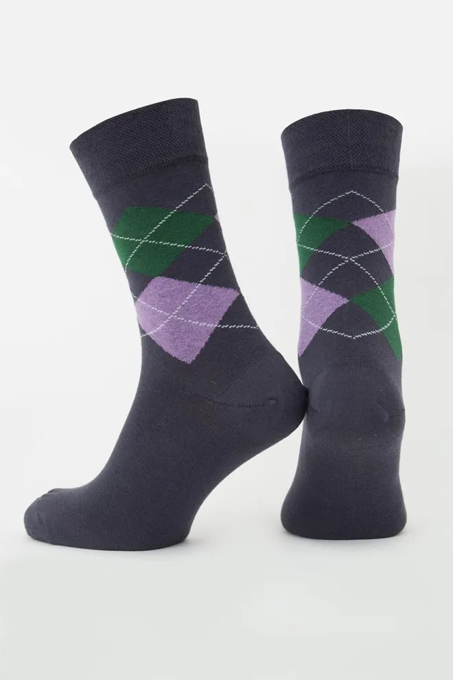 Носки мужские классические с рисунком MS3 Basic 002 Giulia (iron)