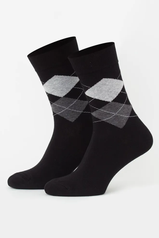 Носки мужские классические с рисунком MS3 Basic 002 Giulia (black)