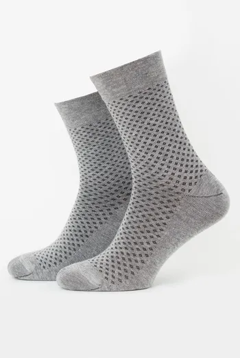 Носки мужские классические с рисунком MS3 Basic 004 Giulia (light grey melange)
