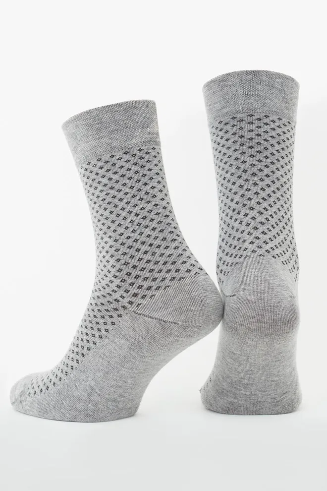 Носки мужские классические с рисунком MS3 Basic 004 Giulia (light grey melange)