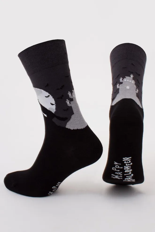 Носки мужские классические с рисунком Ms3 Halloween 2302 Giulia (pirate black), черный