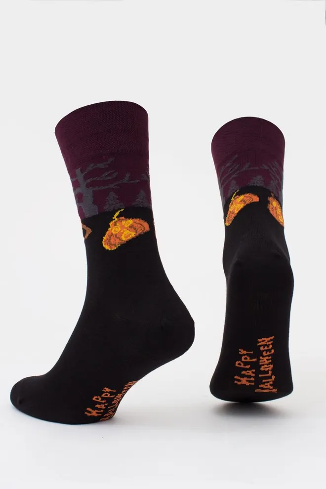 Носки мужские с праздничным рисунком Ms3 Halloween 2303 Giulia (vintage grape), фиолетовый
