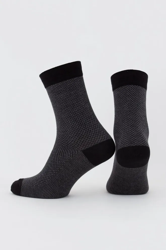 Носки мужские классические с рисунком Ms3 Jaccard 002 Giulia (black)