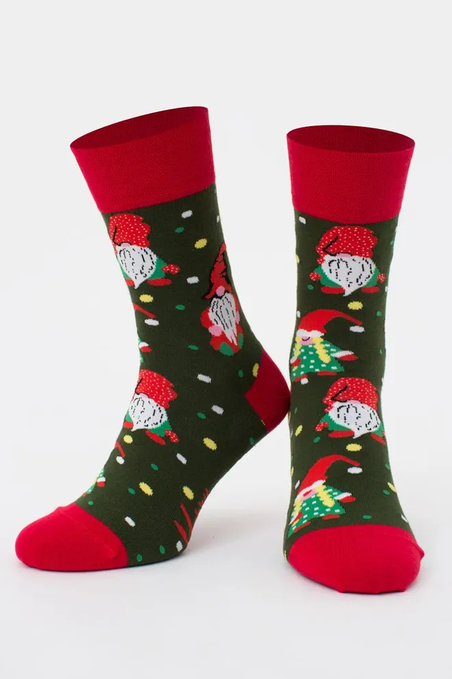 Носки мужские классические новогодние Ms3 New Year (F) 2402 Giulia (khaki)