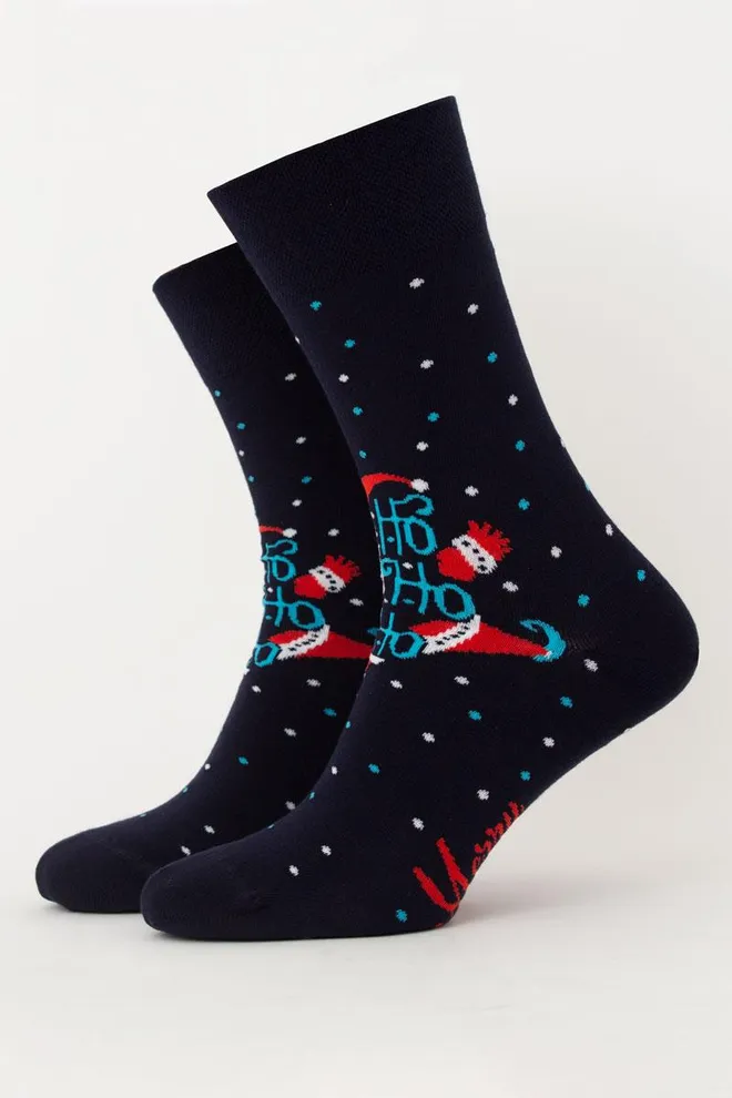Носки мужские классические новогодние Ms3 New Year 2305 Giulia (navy)