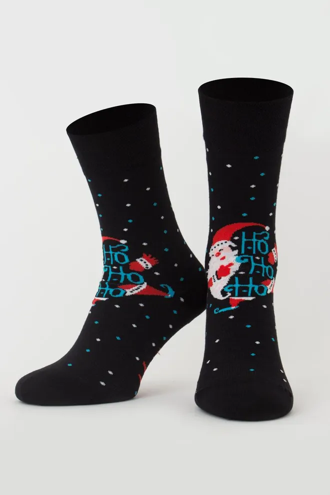 Носки мужские классические новогодние Ms3 New Year 2305 Giulia (black)