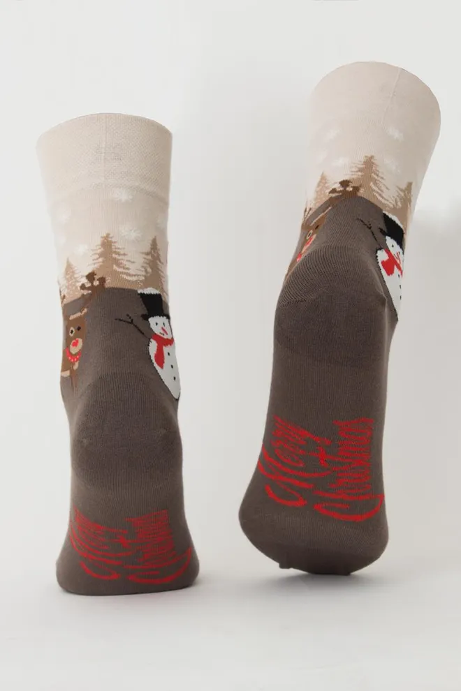 Носки мужские классические новогодние Ms3 New Year 2306 Giulia (haze)