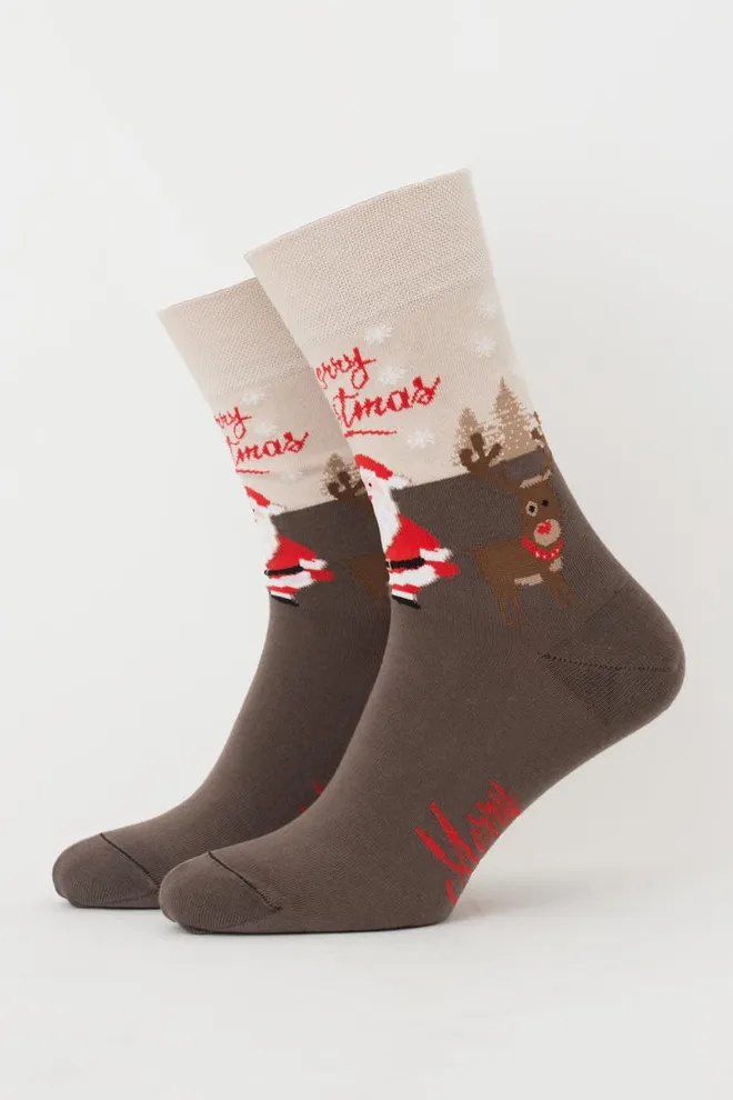 Носки мужские классические новогодние Ms3 New Year 2306 Giulia (haze)