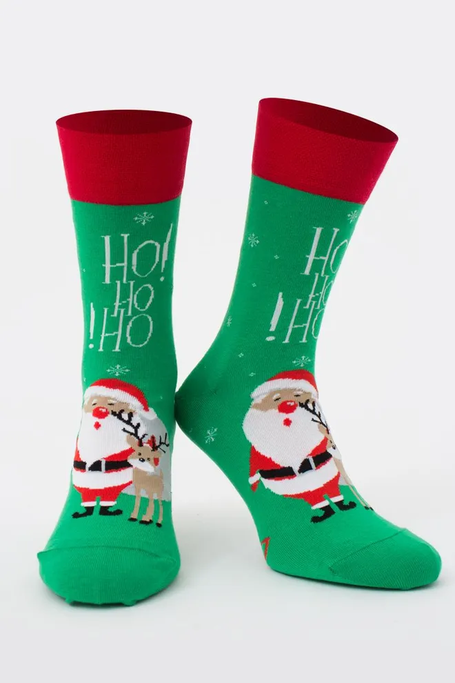 Носки мужские классические новогодние Ms3 New Year 2406 Giulia (island green)