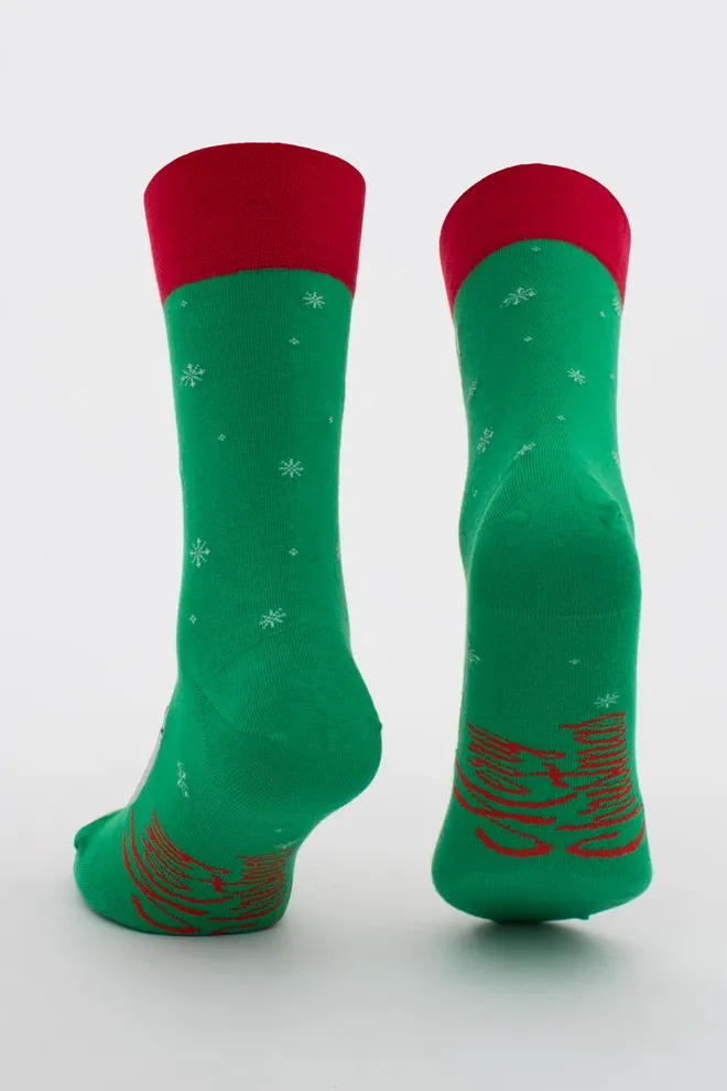 Носки мужские классические новогодние Ms3 New Year 2406 Giulia (island green)