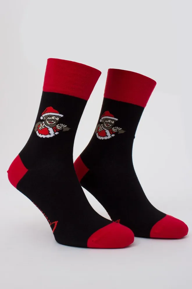Носки мужские классические новогодние Ms3 New Year 2407 Giulia (black)