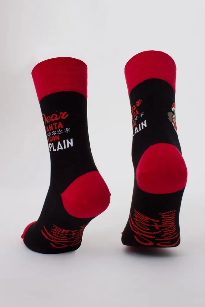 Носки мужские классические новогодние Ms3 New Year 2407 Giulia (black)