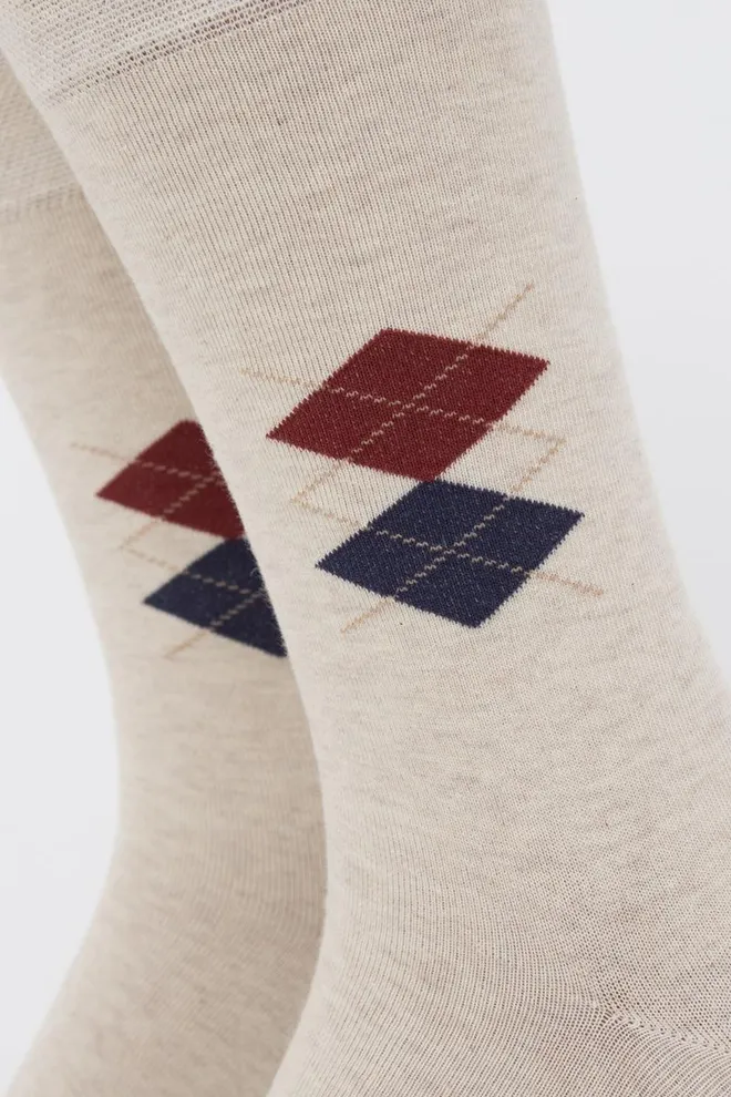 Шкарпетки чоловічі класичні Ms3 soft comfort 001 Giulia (panna melange)