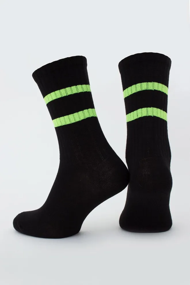 Носки мужские классические Ms3 soft neon 002 Giulia (black/yellow)