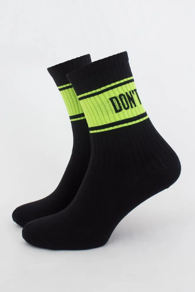 Носки мужские классические Ms3 soft neon 004 Giulia (black/yellow)