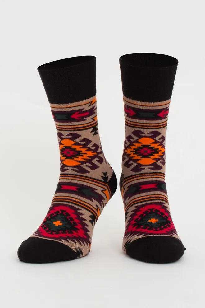 Носки мужские классические хлопковые с орнаментом Ms3 Soft Ukr 003 Giulia (chantarel)