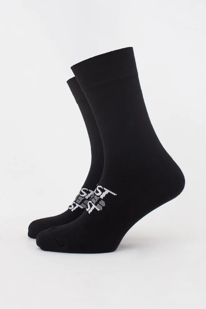 Носки мужские классические Ms3 text 003 Giulia (black)