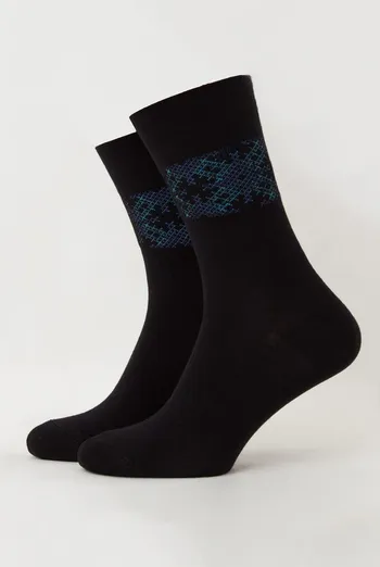 Носки мужские классические Ms3 ukr 002 Giulia (black/avio) Носки мужские классические Ms3 ukr 002 Giulia (black/avio)