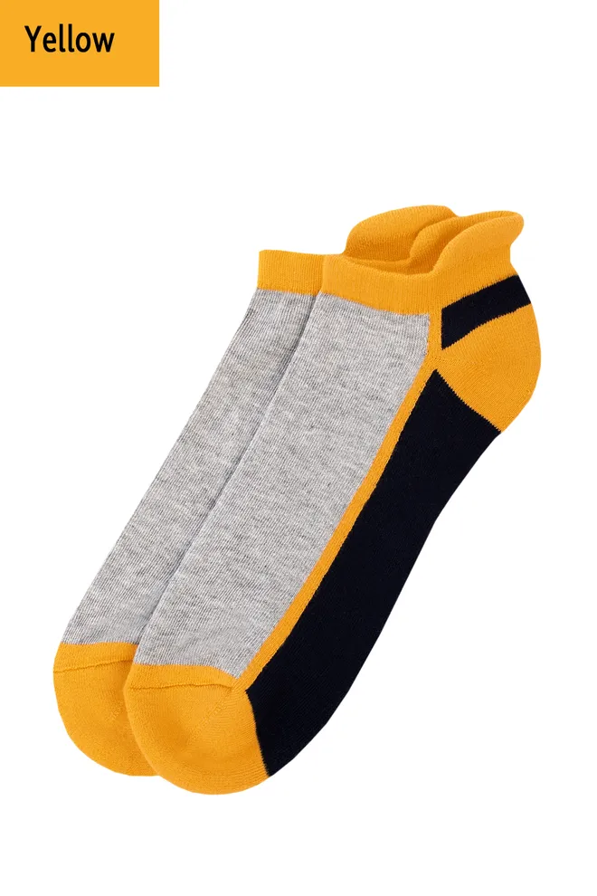 MS SPORT-04 Чоловічі спортивні шкарпетки укорочені TM GIULIA  (yellow)