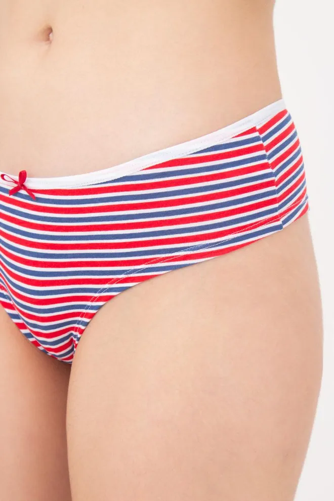 Женские трусы бразилиана Marine 2211/60 Giulia (red stripe)