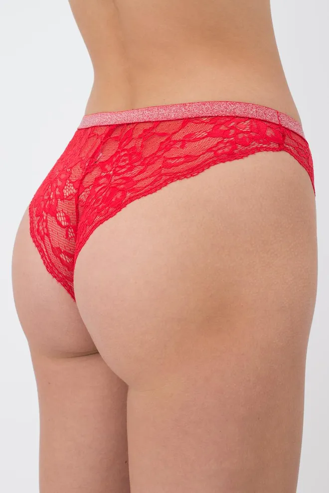 Кружевные трусики бразилиана Miracle 2218/31 Giulia (red)