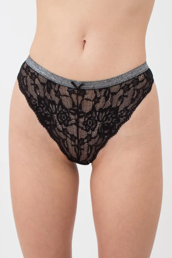 Кружевные трусики бразилиана Miracle 2218/31 Giulia (black)