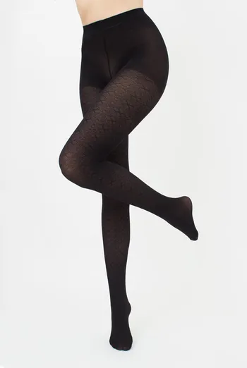 Колготки с геометрическим рисунком Nexus 80 den model 1 Giulia (nero) Колготки с геометрическим рисунком Nexus 80 den model 1 Giulia (nero)