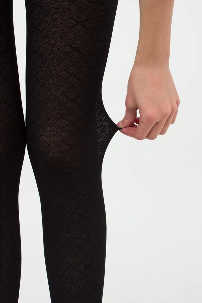 Колготки с геометрическим рисунком Nexus 80 den model 1 Giulia (nero)